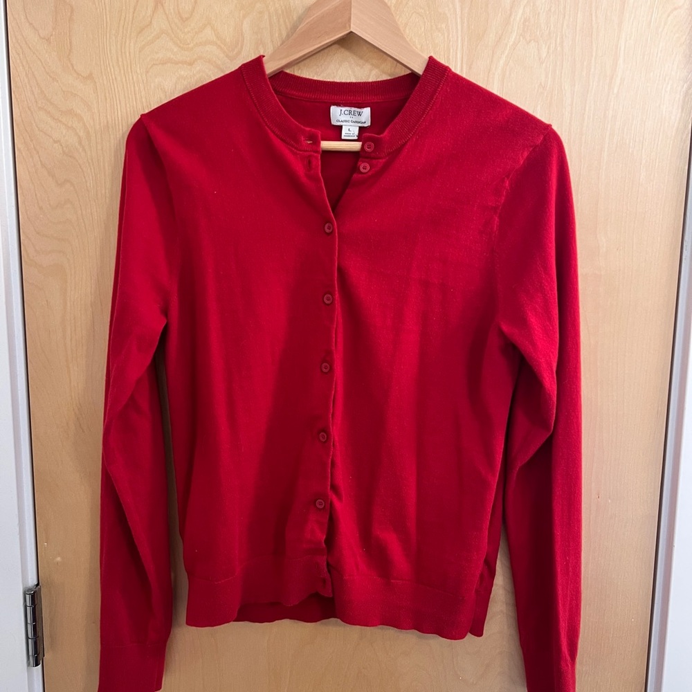 J. Crew Bold Red Women's Cardigan